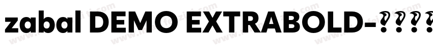 zabal DEMO EXTRABOLD字体转换